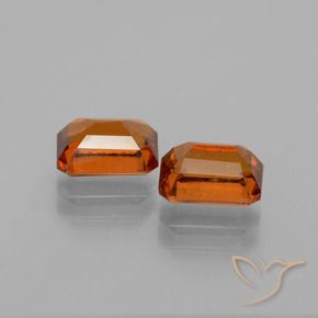 Pedras preciosas de granada hessonita Laranja Profundo natural de 2.57 ct, Corte Octógono / Esmeralda, VS-SI