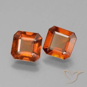 Pedras preciosas de granada hessonita Laranja escuro natural de 2.98 ct, Corte Octógono / Esmeralda, VS