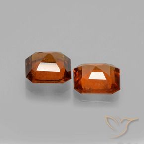 Pedras preciosas de granada hessonita Laranja escuro natural de 2.98 ct, Corte Octógono / Esmeralda, VS
