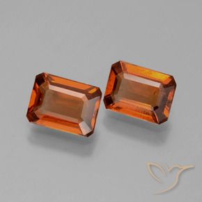 Pedras preciosas de granada hessonita âmbar laranja natural de 1.90 ct, Corte Octógono / Esmeralda, VS