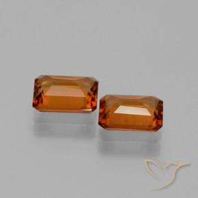 Pedras preciosas de granada hessonita âmbar laranja natural de 1.90 ct, Corte Octógono / Esmeralda, VS