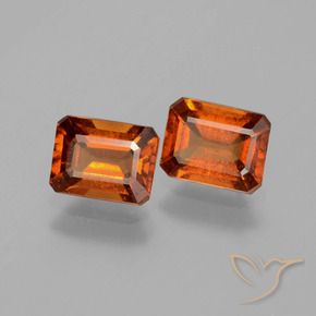 Pedras preciosas de granada hessonita Laranja Médio natural de 2.25 ct, Corte Octógono / Esmeralda, VS