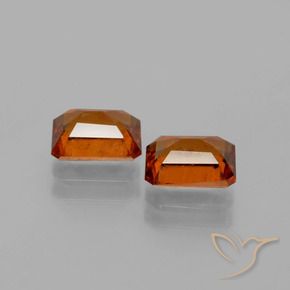 Pedras preciosas de granada hessonita âmbar laranja natural de 2.22 ct, Corte Octógono / Esmeralda, VS-SI