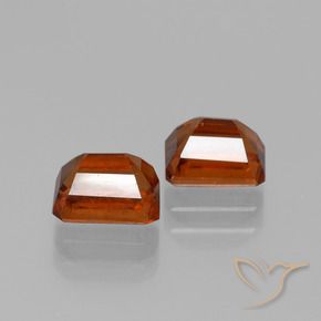 Pedras preciosas de granada hessonita Laranja Médio natural de 2.92 ct, Corte Octógono / Esmeralda, VS