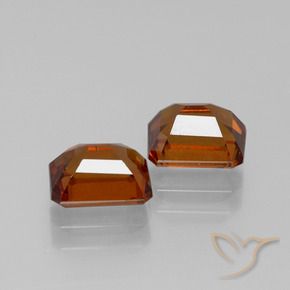 Pedras preciosas de granada hessonita Laranja Profundo natural de 2.61 ct, Corte Octógono / Esmeralda, VS