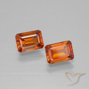 Pedras preciosas de granada hessonita Laranja Profundo natural de 2.36 ct, Corte Octógono / Esmeralda, VS