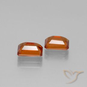 Pedras preciosas de granada hessonita Laranja Profundo natural de 2.36 ct, Corte Octógono / Esmeralda, VS