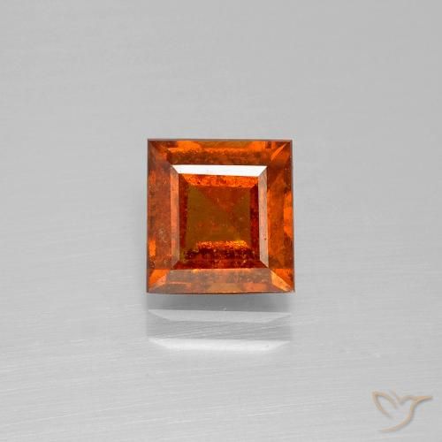 1.82ct Natural Laranja médio-escuro granada hessonita, Quadrado, SI