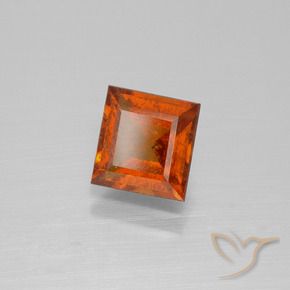 granada hessonita Laranja médio-escuro Natural 1.82ct, Quadrado, SI
