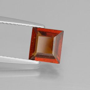 Granada hessonita laranja natural 1,65ct, quadrado, VS-SI