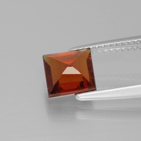 Granada hessonita laranja natural 1,65ct, quadrado, VS-SI