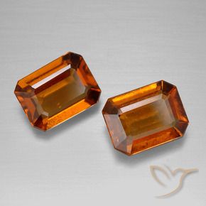 Pedras preciosas de granada hessonita Laranja Profundo natural de 3.13 ct, Corte Octógono / Esmeralda, VS