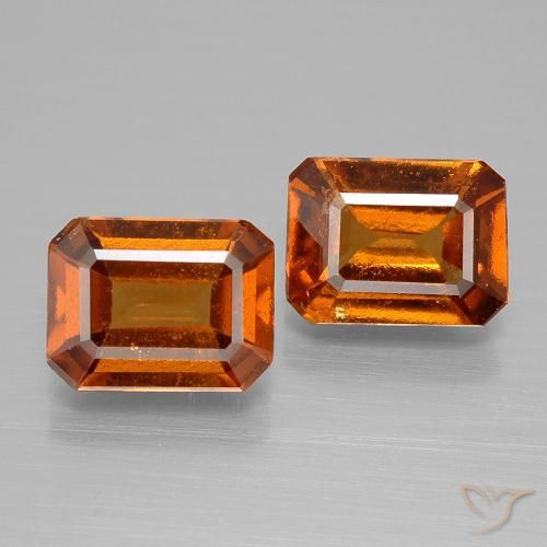 2.97ctw Natural âmbar laranja granada hessonita, Corte Esmeralda, VS-SI