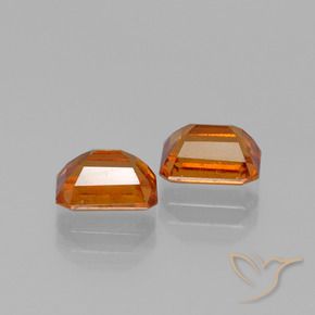 Pedras preciosas de granada hessonita Laranja amarelado natural de 2.63 ct, Corte Octógono / Esmeralda, VS-SI