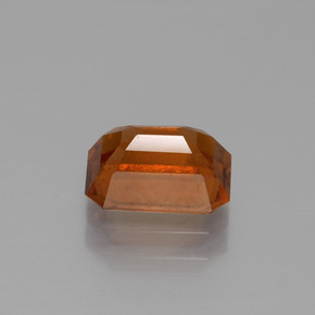 Granada hessonita laranja natural 1,83ct, corte esmeralda, VS