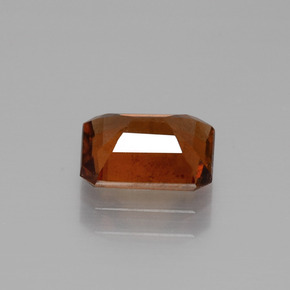 Granada hessonita laranja natural 1,78ct, corte esmeralda, VS