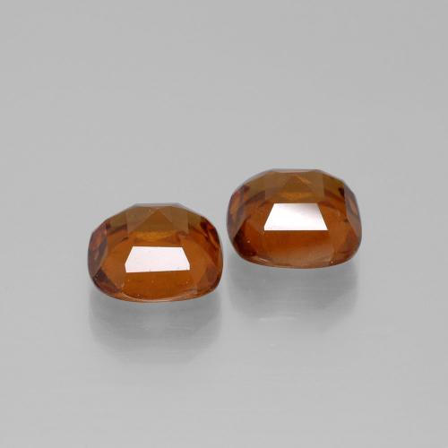 Pedras preciosas de granada hessonita laranja natural de 5,50 ct, almofada cortada, VS