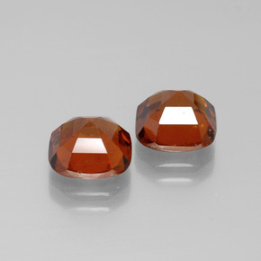 Pedras preciosas de granada hessonita laranja natural de 5,32 ct, almofada cortada, VS