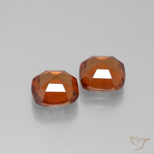 Pedras preciosas de granada hessonita Laranja Médio natural de 4.95 ct, Almofada, VS-SI