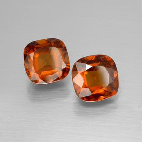 Pedras preciosas de granada hessonita laranja natural de 5,23 ct, almofada cortada, VS-SI