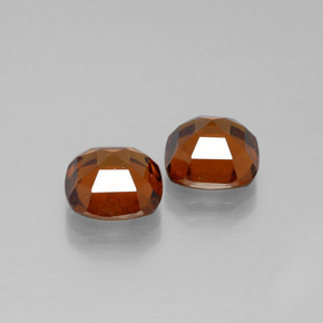 Pedras preciosas de granada hessonita laranja natural de 5,23 ct, almofada cortada, VS-SI