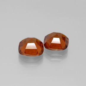 Pedras preciosas de granada hessonita laranja natural de 5,07 ct, almofada cortada, SI