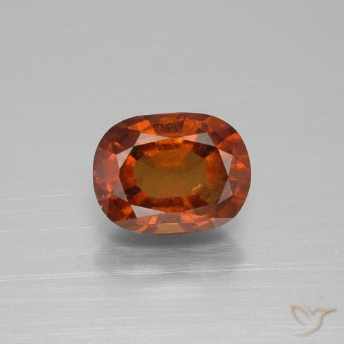 2.32ct Natural Laranja escuro granada hessonita, Almofada, VS-SI