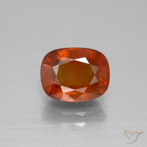 2.80ct Natural fogo laranja granada hessonita, Almofada, SI
