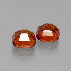 Pedras preciosas de granada hessonita laranja natural de  ct, almofada cortada, VS-SI