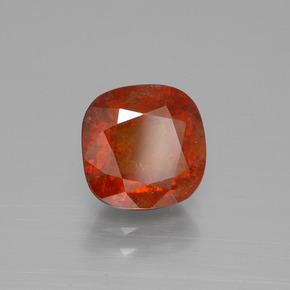 Granada Hessonita âmbar laranja Natural 3.01ct, Almofada cortada, SI
