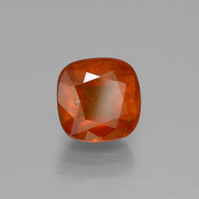 Granada hessonita laranja natural 3,46ct, almofada cortada, VS-SI