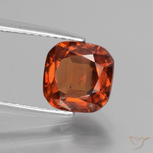 granada hessonita laranja avermelhado Natural 2.31ct, Almofada, VS