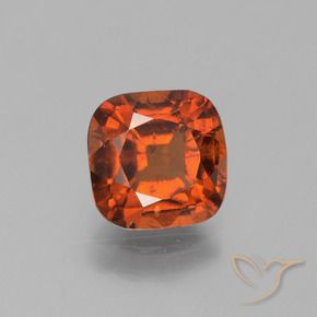granada hessonita Laranja Profundo Natural 2.38ct, Almofada, VS-SI