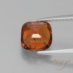 granada hessonita Laranja Profundo Natural 2.38ct, Almofada, VS-SI
