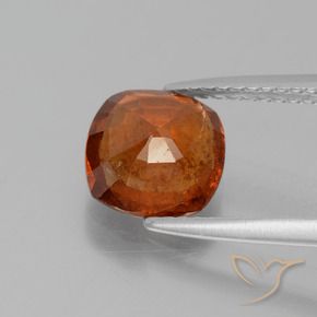 granada hessonita laranja avermelhado Natural 2.32ct, Almofada, SI
