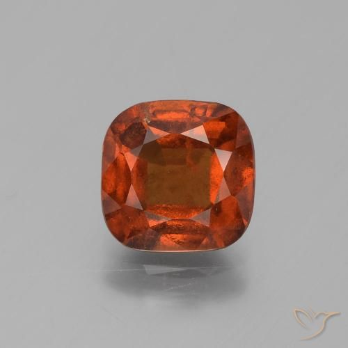 Granada hessonita laranja natural 2,50ct, almofada cortada, VS-SI