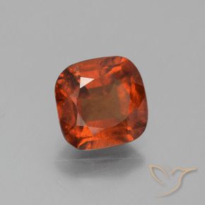 Granada hessonita laranja natural 2,50ct, almofada cortada, VS-SI