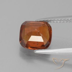 Granada hessonita laranja natural 2,50ct, almofada cortada, VS-SI