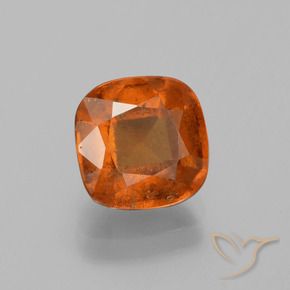 granada hessonita Laranja Profundo Natural 2.91ct, Almofada, SI