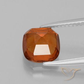 granada hessonita Laranja Profundo Natural 2.91ct, Almofada, SI