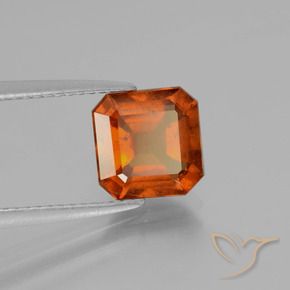 granada hessonita Laranja médio-escuro Natural 2.52ct, Corte Octógono / Esmeralda, VS-SI
