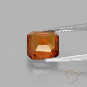 granada hessonita Laranja médio-escuro Natural 2.52ct, Corte Octógono / Esmeralda, VS-SI