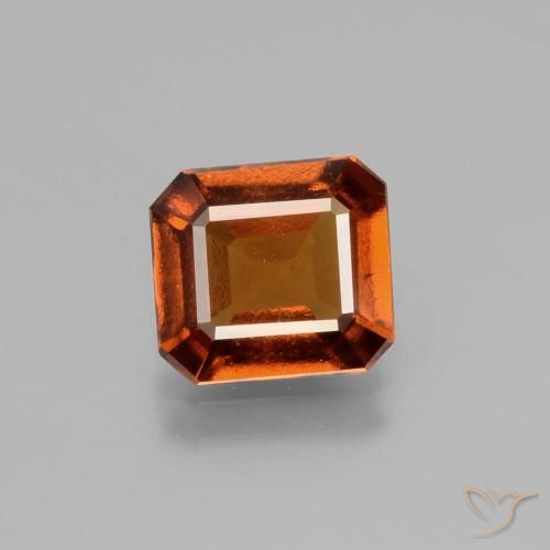 2.11ct Natural âmbar laranja granada hessonita, Corte Esmeralda, VS