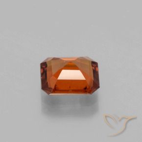 granada hessonita âmbar laranja Natural 2.11ct, Corte Octógono / Esmeralda, VS