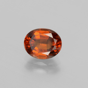 Granada hessonita laranja natural 1,98ct, corte oval, VS