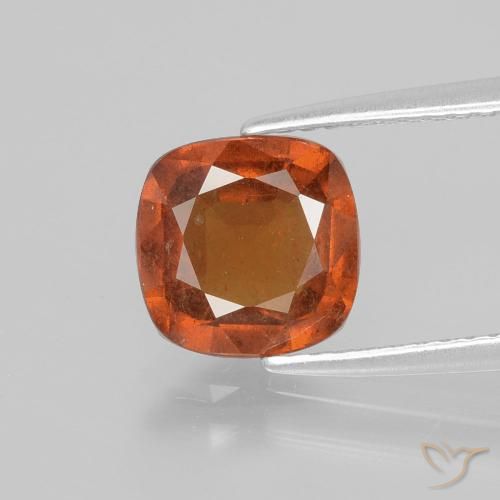1.96ct Natural fogo laranja granada hessonita, Almofada, VS-SI