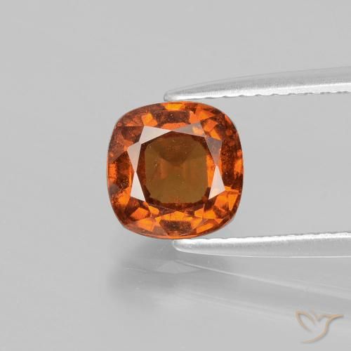 Granada hessonita laranja natural 1,80ct, almofada cortada, VS-SI