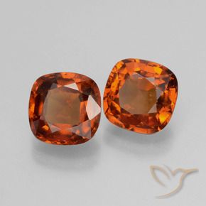 Pedras preciosas de granada hessonita fogo laranja natural de 3.52 ct, Almofada, VS-SI