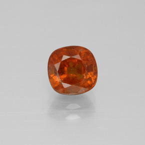 Granada hessonita laranja natural 1,79ct, almofada cortada, VS-SI