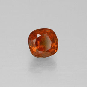 Granada hessonita laranja natural 1,79ct, almofada cortada, VS-SI